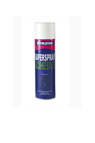 Stikatak Spray Adhesive FOR CARPET FABRIC UPHOLSTERY PAPER WOOD CARDBOARD ETC - Picture 1 of 4