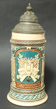Alter Reservistenkrug Soldatenkrug Eiserne Kreuz Orden Pickelhaube Bierkrug Krug