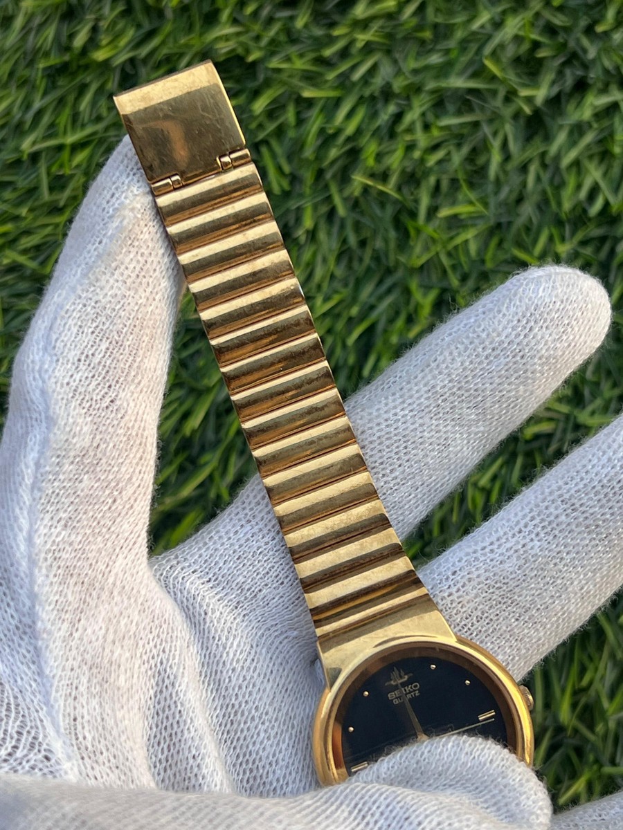 人気　SEIKO ゴールド 5Y91-6040 メンズ腕時計　美品 Seiko Quartz 5Y91-6040 Gold Plated Case Japan Made Vintage