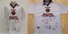 Official Manchester United Shirt Multi Signed by 2002-03 Champions inc. Beckham