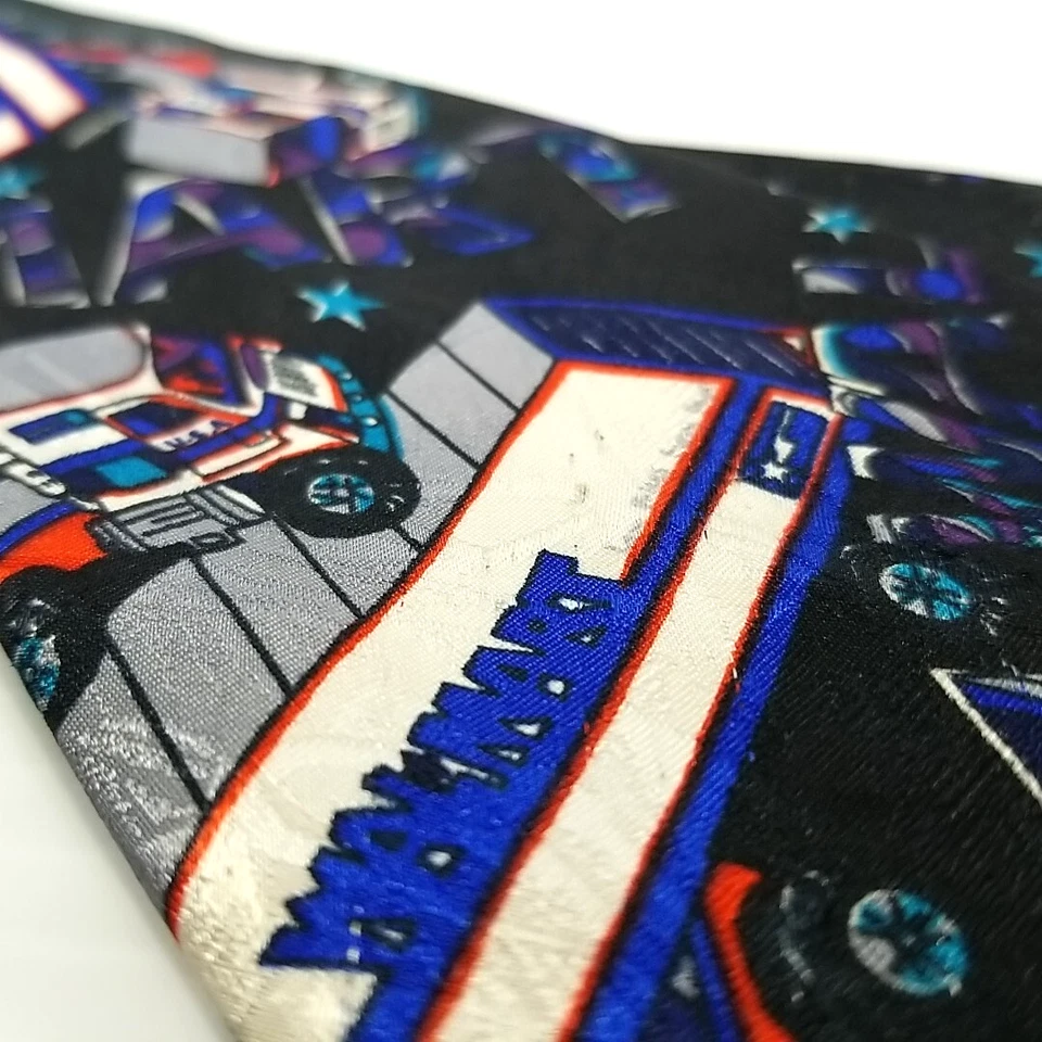 Vtg Wal-Mart Graphic Tie Delivery Semi-Trucks Logo Polyester Necktie 56" x 3.75" - Image 3 of 4