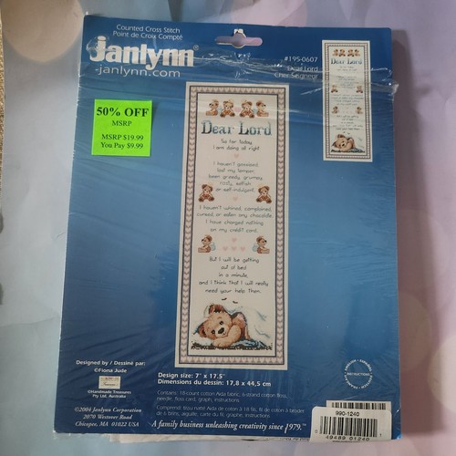 DEAR LORD Janlynn Cross Stitch Kit Design Size 7"x17½" - funny,
