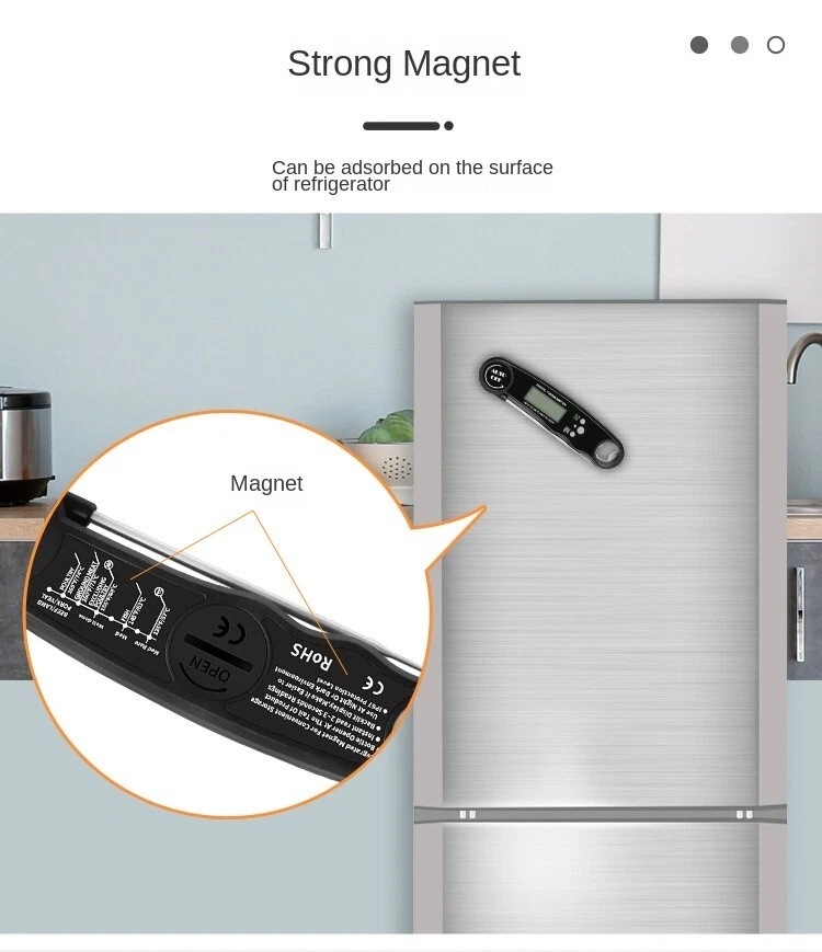 Folding Meat Thermometer Electronic Barbecue Thermometer Home Bottle Opener