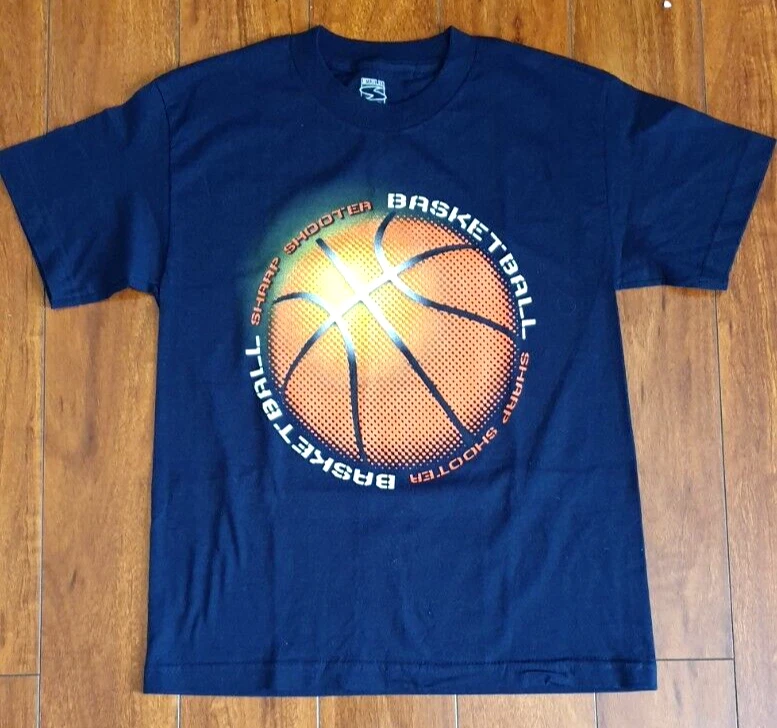 Новый баскетбол мальчиков футболка размер M 10-12 стрелок черный графический принт Sports футболка - Изображение 3 из 4