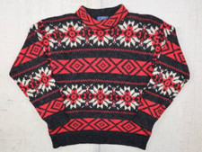VTG Woolrich Wool Crew Neck Sweater Women Snowflake Pullover Small