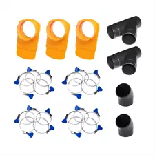 POWERTEC 4 Inch Dust Collection Fittings Kit with Connectors, Blast Gates and St