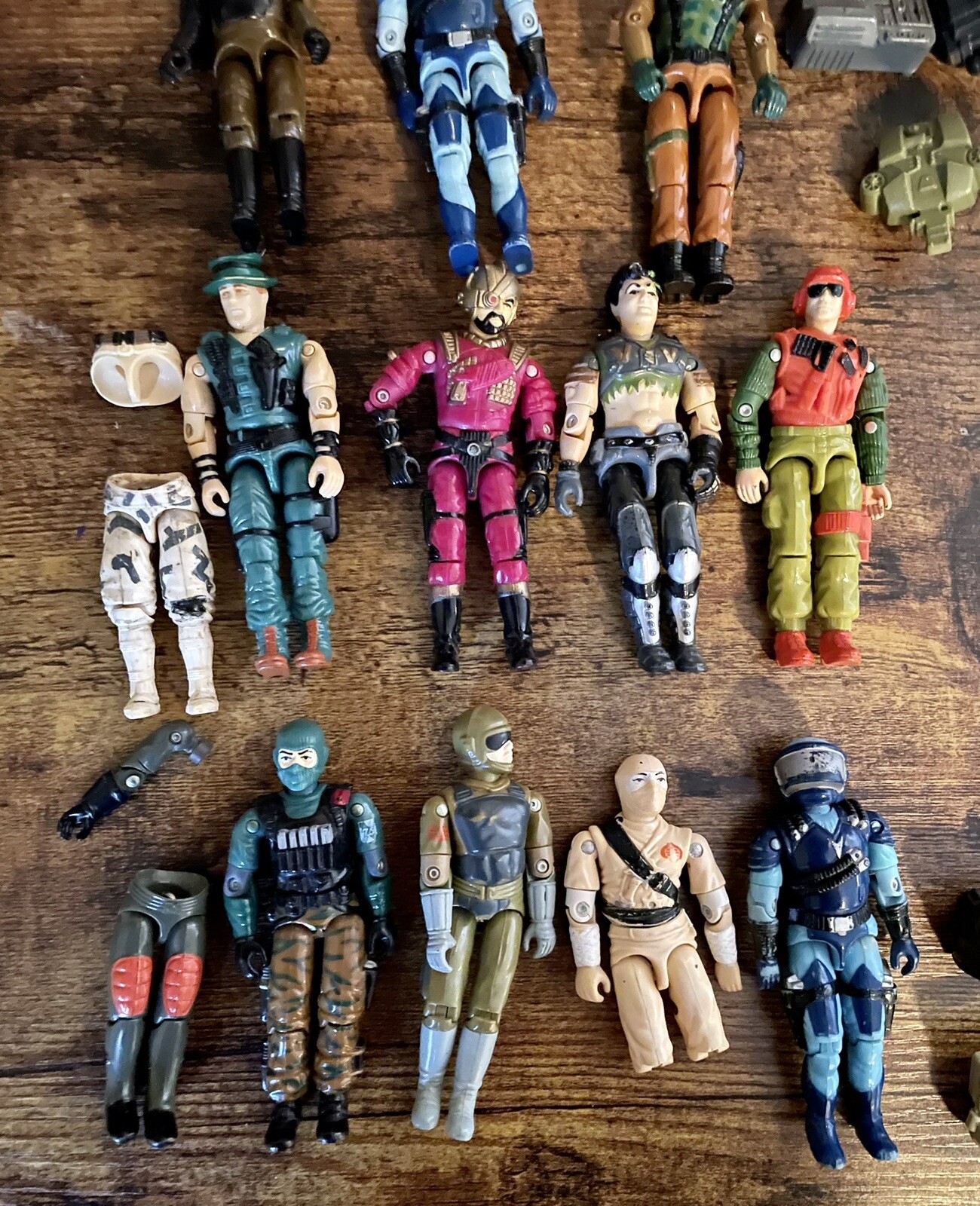 Vintage LOT 1980s ARAH GI Joe Body Parts Weapons Backpacks Accessories