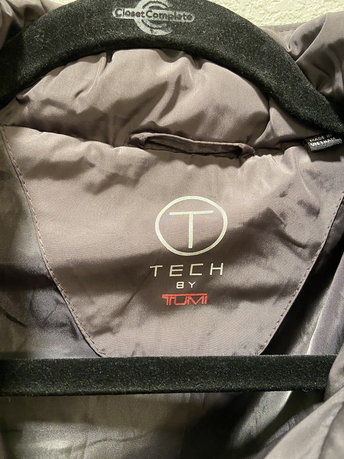 Tumi Tech Lightweight Gray Packable Jacket Men’s … - image 2