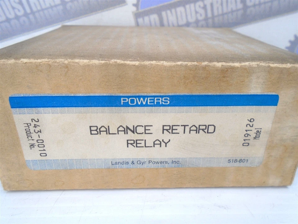 POWERS - 243-0010 - 019126 - BALANCE RETARD RELAY - (NEW in BOX) - Image 2 of 4