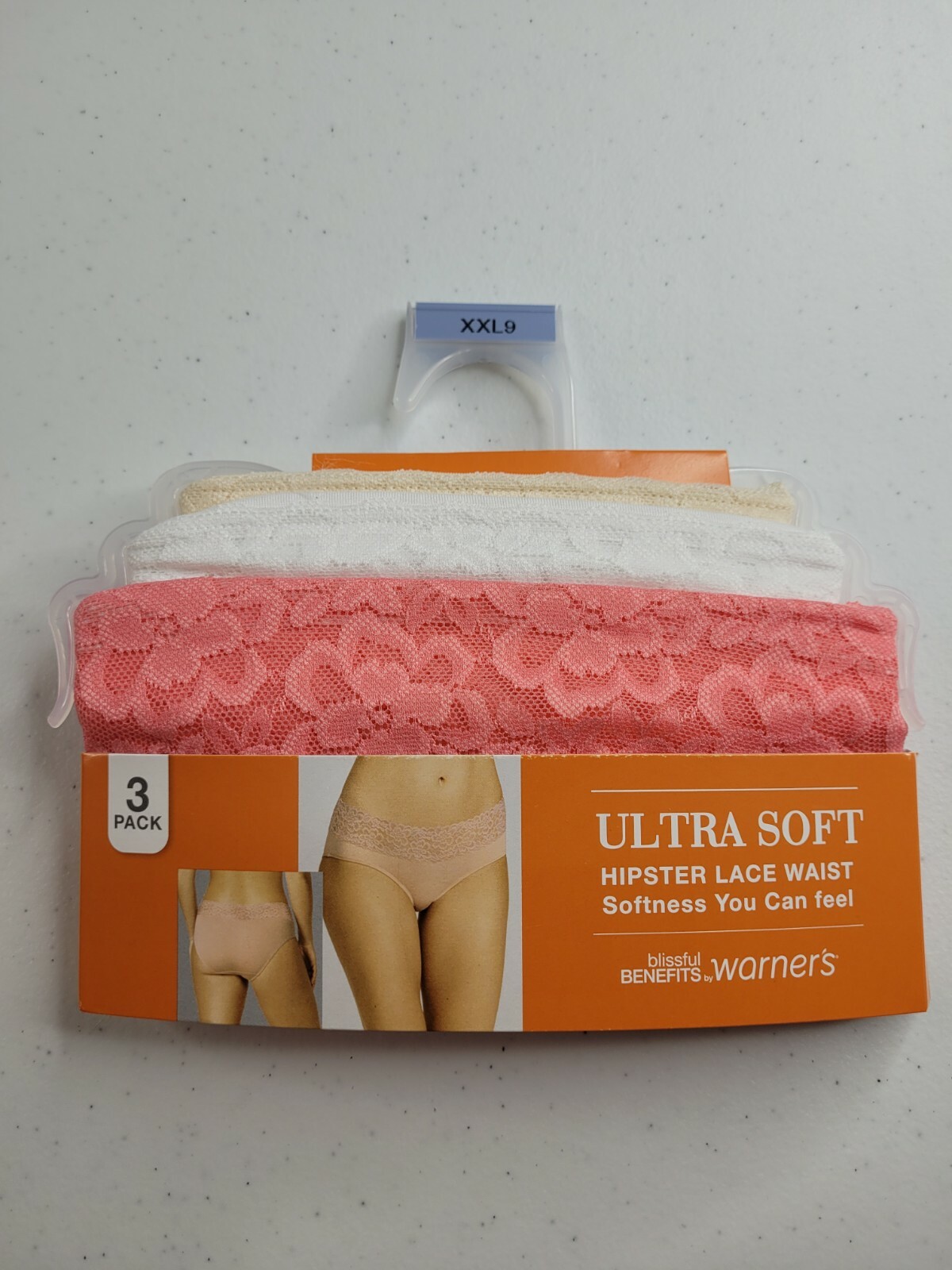 Warners Women's Hipster Lace Waist Underwear Panties Ultra Soft 3Pair