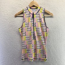 J Crew Sleeveless 1/4 Zip Rash Guard Swim Top Womens Small SPF 50 