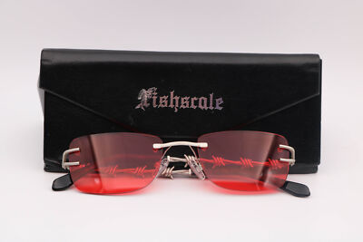 Fishing For Scale Barb Wire Silver/Red Rimless Sunglasses | eBay Fishing For Scale Barb Wire Silver/Red Rimless Sunglasses | eBay
