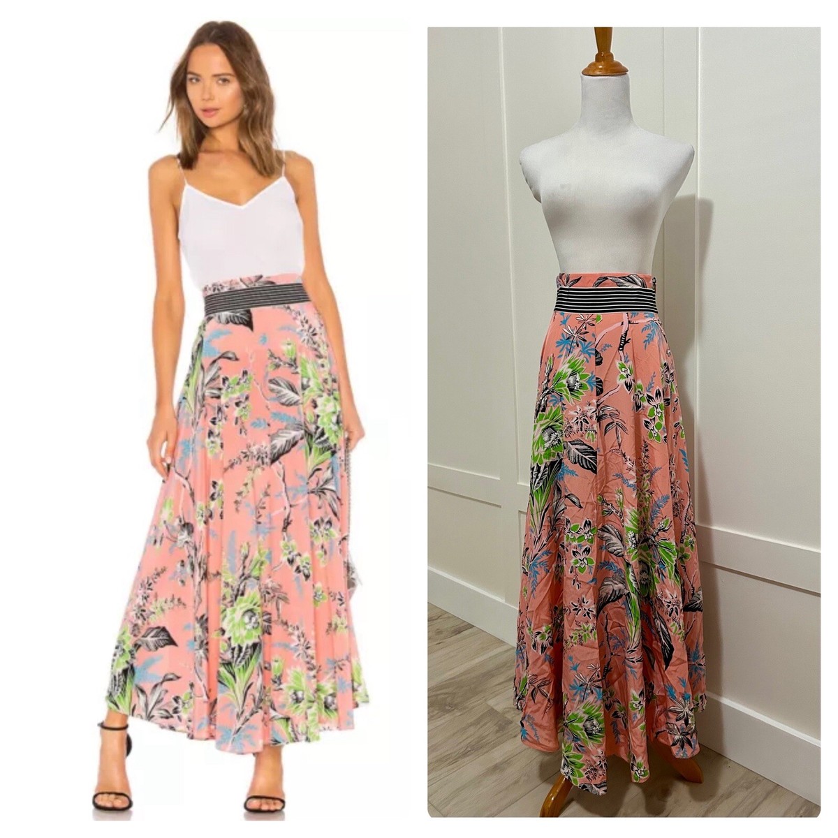 NWOT 0 XS DVF Diane von Furstenberg Avalon Hyacinth High Waisted