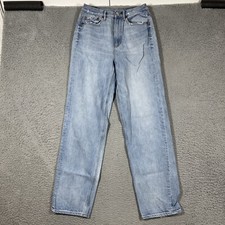 American Eagle Jeans Womens 4 Blue Baggy Wide Leg Light Denim High Rise