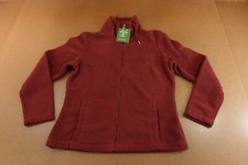 Regatta Womens Size 12 Burgundy Cozy Knit High Neck Pocketed Full Zip Jacket NWT