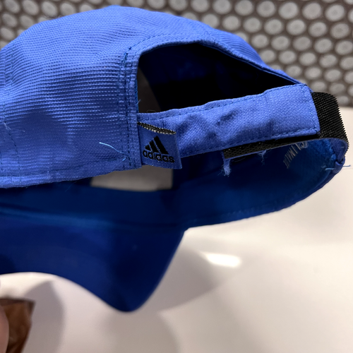 Adidas Hat Cap Strap Back Blue Trefoil Logo Spell Out Casual Mens Adjustable - 第 10/11 張圖片
