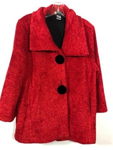 fuzzy red coat