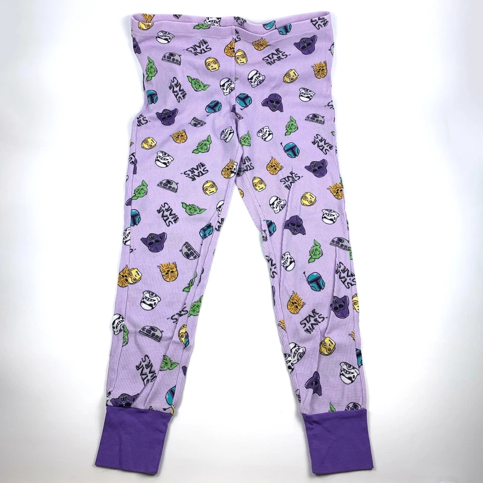 Ropa de dormir Star Wars para mujer talla L púrpura C-3PO R2-D2 Chewie Yoda manga larga gofre Foto 3 de 4