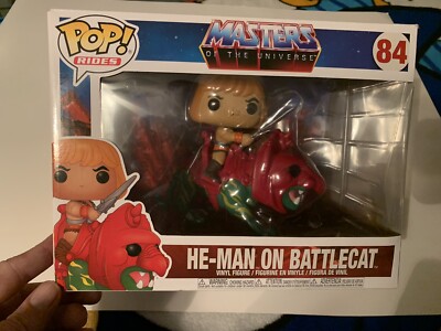 Funko POP #84 Masters Of The Universe HE-MAN on BATTLECAT Origins New Exclusive