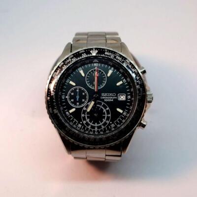 Seiko Cal.7T92 Chronograph Stainless Steel Date Quartz Mens Watch
