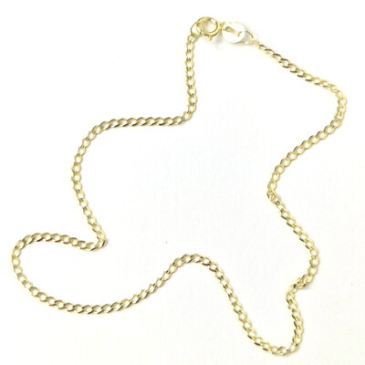 Fußkette 9 kt Gold UK gepunzt 10 Zoll Fußkette 0,8 g