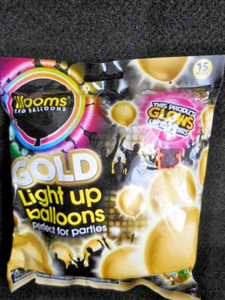 15 Light Up Balloons 12 LED 9 Yellow Gold Balloons Glow Up To 15 Hrs.
