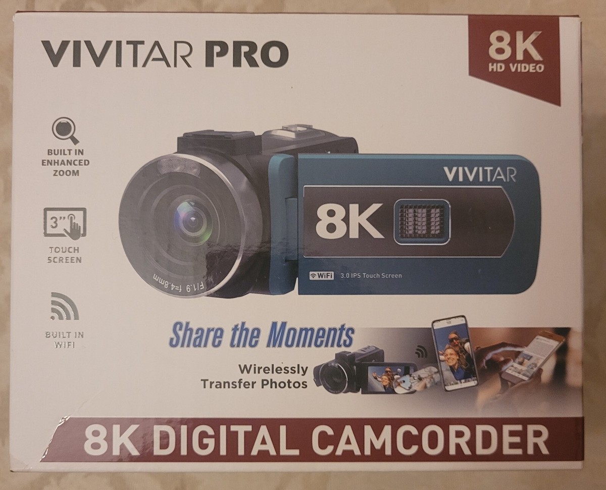 Vivitar 8K Pro Digital Camcorder - Teal ~ Brand New - Open Box | eBay