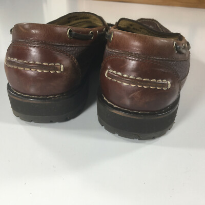 L.L. Bean Allagath Bison Leather Oxford Loafers Mens Size 8D Brown 273080 LL Bean Men main image 4