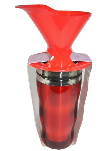 Coffee Red Travel Mug \u0026 Filter Cone 