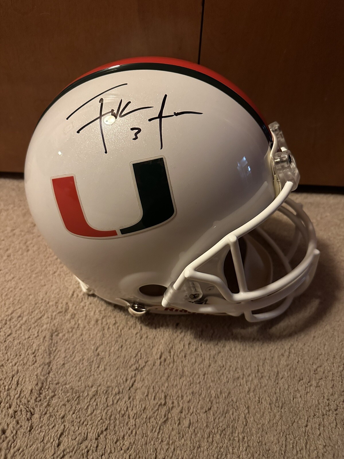 Frank Gore Autographed Signed Miami Hurricanes / Authentic Helmet Fanatics 