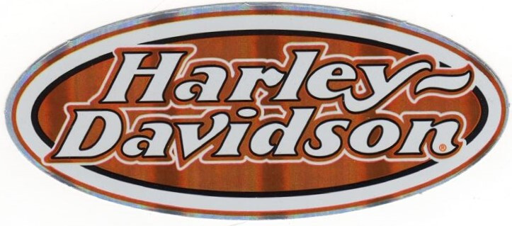 Harley Davidson Motorcycles OVAL CHROME Sticker OEM Part HAR334 ~ 4.75 Inches