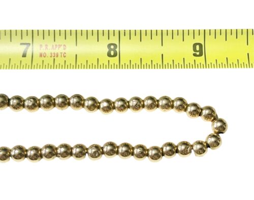 Collana Perline Vintage Oro Giallo 14K WESLEY HESTER 18"" 5,23g - Foto 13 di 16