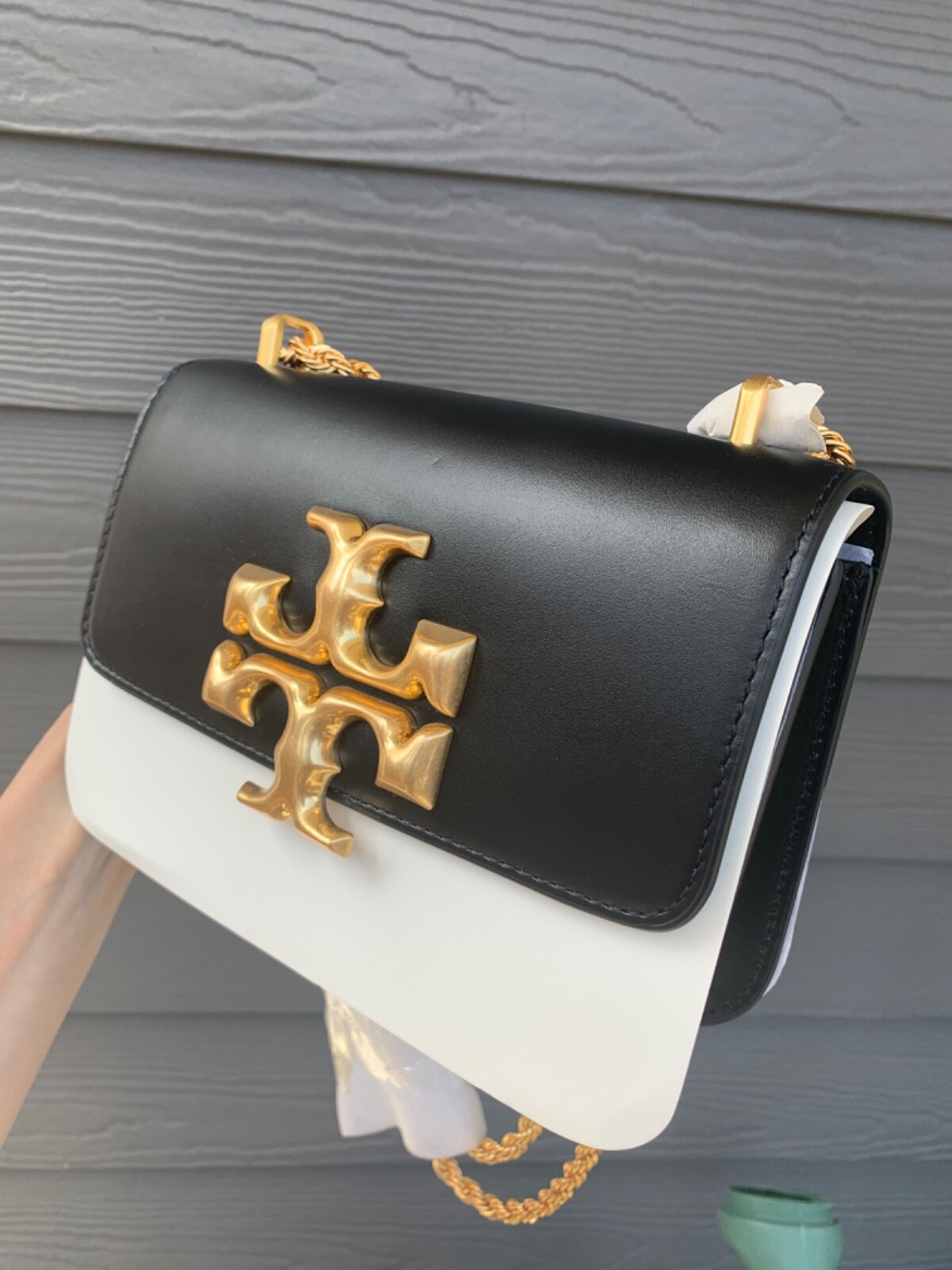 NWT Tory Burch Black Eleanor Small Convertible Shoulder Bag $668