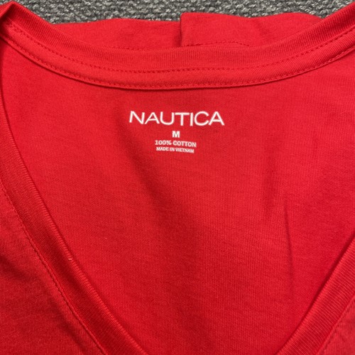 Nautica Ladies' Tee Short Sleeve V-neck Medium Red - Picture 4 of 4