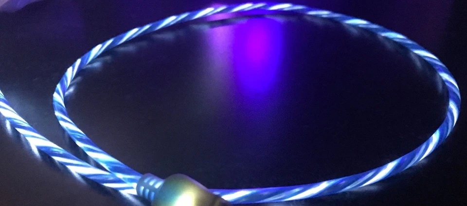 CANDY FLOW LIGHT-UP 3FT LED USB charger cable FOR Samsung Lg HTC VAPOR MICRO USB - Image 3 of 4