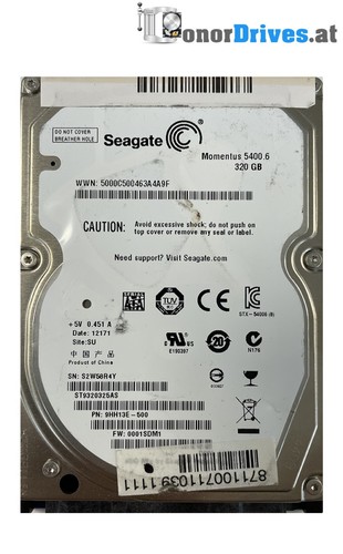 Seagate ST9320325AS - 9HH13E-500 - 320 GB - SATA - PCB 100536286 Rev. E*