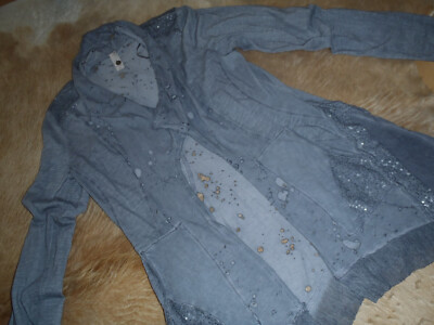 Tredy leichte Damen Jacke Blau/Grau Gr. 38 ausgefallen Secondhand ansehen!!