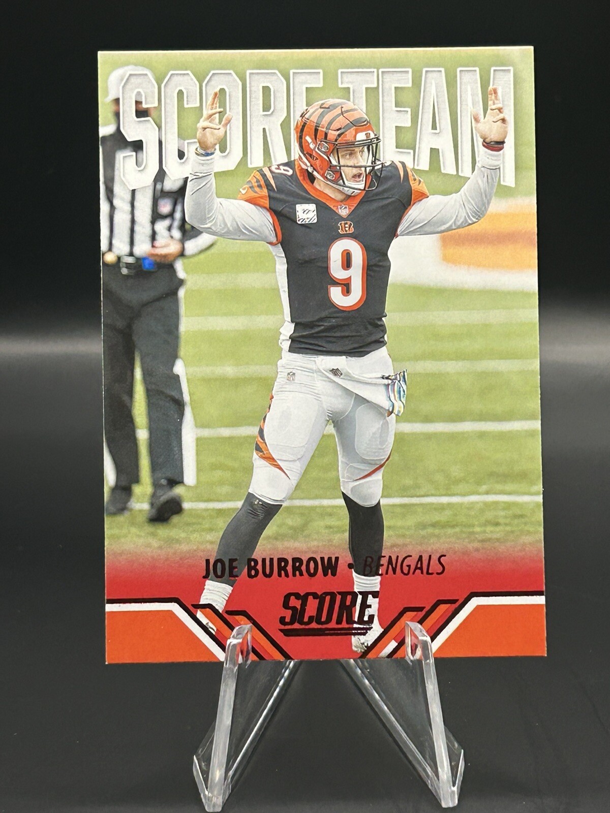 2021 Score Team JOE BURROW Cincinnati Bengals- # ST8 Red Foil Parallel