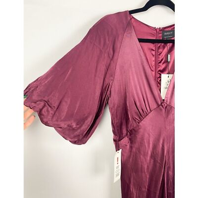 bardot everleigh satin midi dress Bardot | Dresses | Bardot Everleigh Satin Midi Dress In Burgundy
