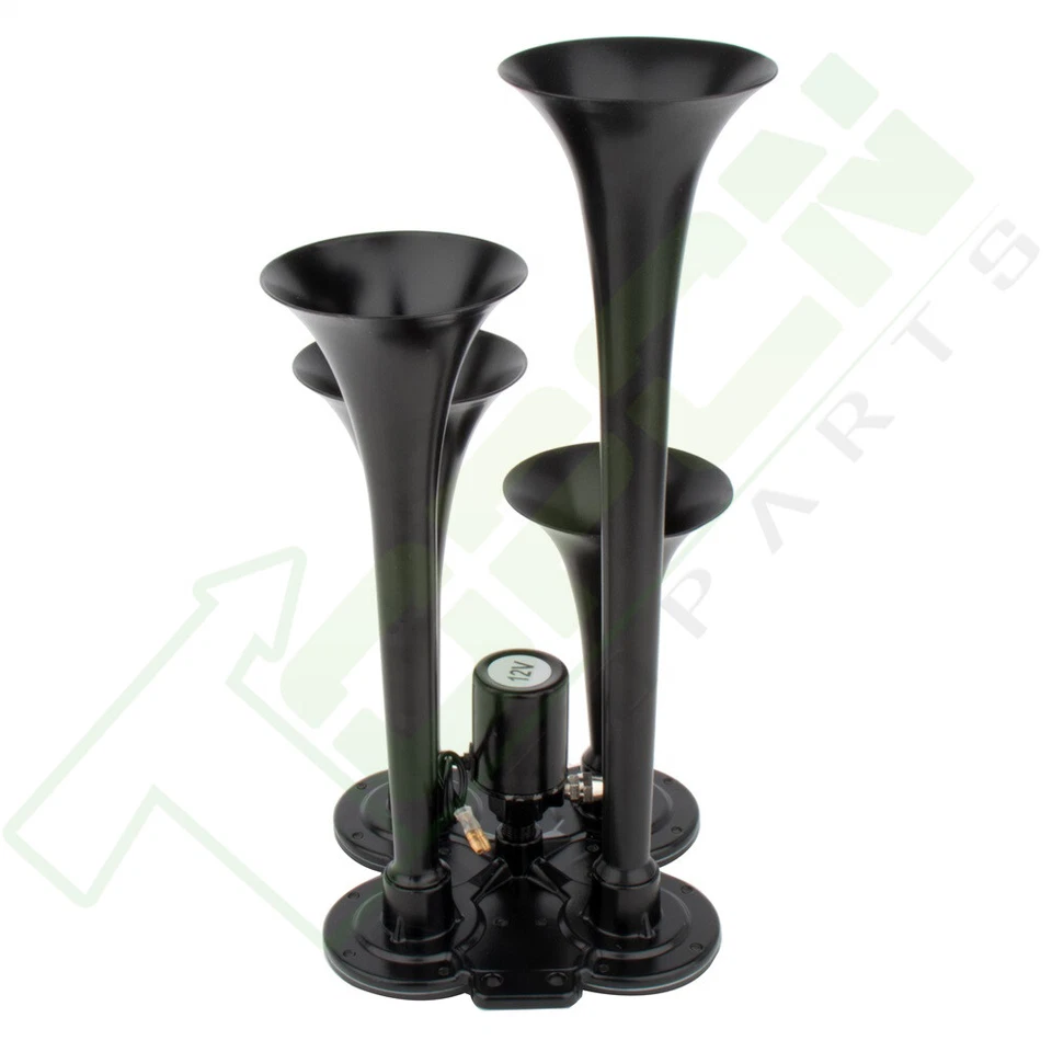 Kit de bocina de tren de 200 psi tanque de aire trompetas fuertes 3 gal 4 para camión coche semirsistema Foto 2 de 4