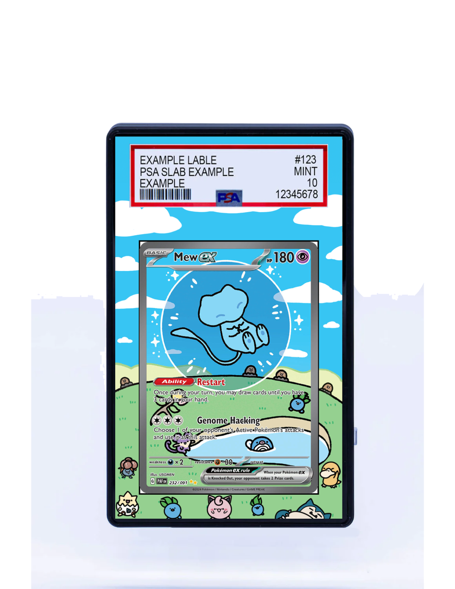 Mew ex 232/091 Sv Paldean Fates PSA DISPLAY CASE Extended Art for