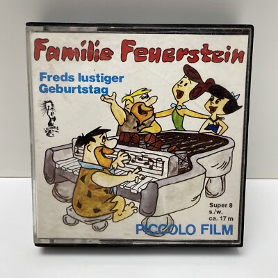  Super 8 Piccolo Film -Familie Feuerstein / Freds lustiger Geburtstag- Vintage