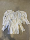 Girls Classic Prep White Uniform Top Ric Rac Long sleeve Polos Size 6
