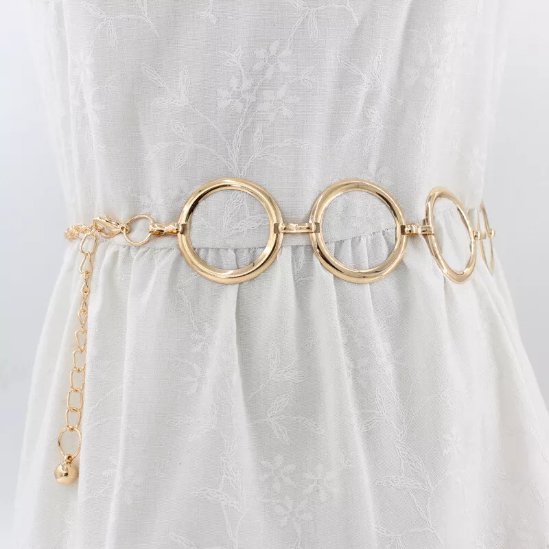 Ladies gold chain belt cheap