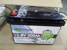 12V 300Ah Lithium Battery LiFePO4 3840W 200A BMS f/ RV Solar Boat Off-grid Motor