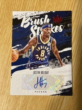 2019-20 Panini Court Kings Brush Strokes Ruby /99 Justin Holiday #BR-JHL Auto