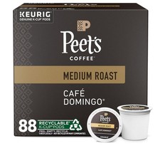 Peet's Coffee, Medium Roast Keurig K-Cup Pod 88 Count 4 Boxes of 22 K-Cup Pods 