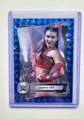 2025 Topps Chrome WWE Jazmyn Nyx Blue Geometric Refactor /99