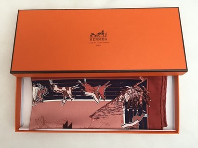 HERMES GAVROCHE SMALL SILK SCARF Pani La Shar Pawnee KERMIT OLIVER