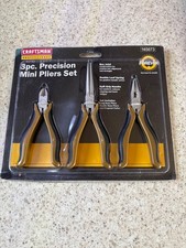 Nos Craftsman Professional 3pc Precision Mini Pliers Set 45673 Goldblack New